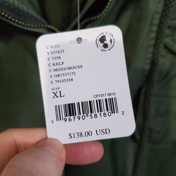 NWT FREE PEOPLE Women's XL Tahiti Kelp Green Low Rise Slouchy Ankle Cargo Pants - Picture 10 of 16